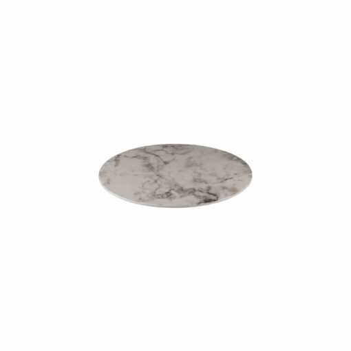Melamine Round Platter White Marble 330mm Diameter